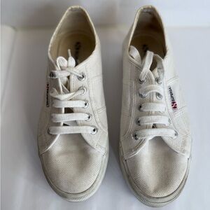 Superga White Platform Sneakers
